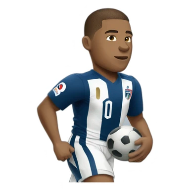 Mbappé play football sticker