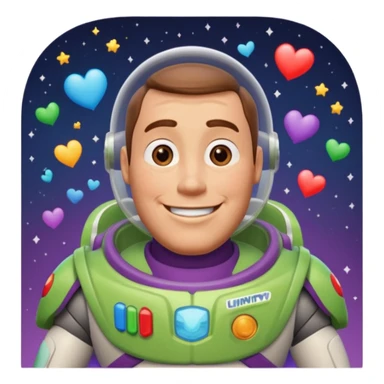 Buzz Lightyear saying  "I Love You until Infinity and beyond!!" sticker