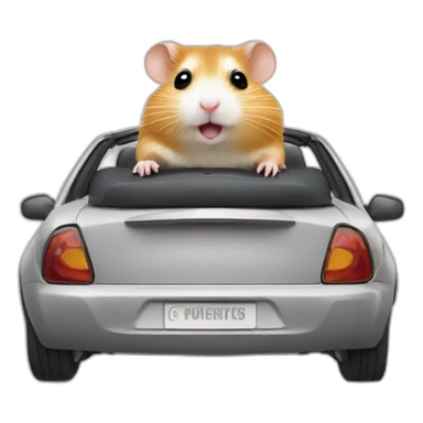 hamster dans une voiture sticker