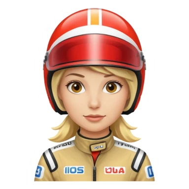 blonde woman with racing outfit sticker