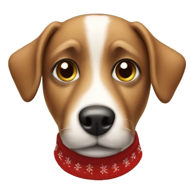Dog wearing a christmas sweater sticker