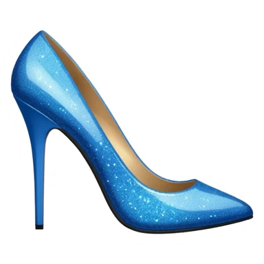 Blue glitter heels sticker