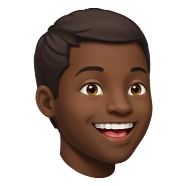 Tête de profil, et qui fait chute en montrant sa bouche sticker