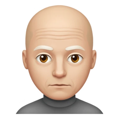 bald white skinned man sticker
