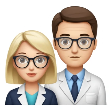 Perfect love. Psychologist girl and a futurologist man sticker