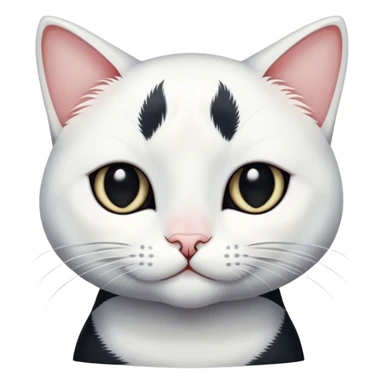 Bixby cat black and white sticker