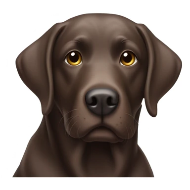 Chocolate lab with snow on face sticker