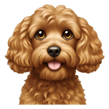 cavapoo dog with golden brown fur sticker