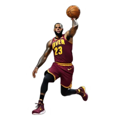 lebron james jumping sticker