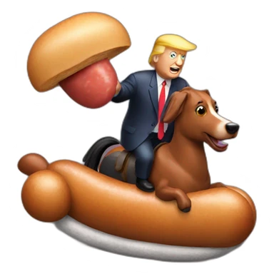 trump-riding-sausage sticker