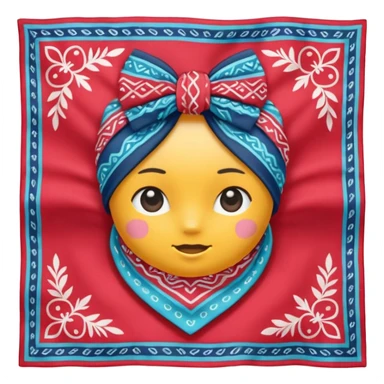 patterned bandana headscarf  sticker