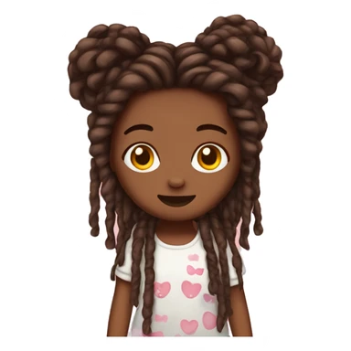 hello kitty with brown skin and locs as hair sticker