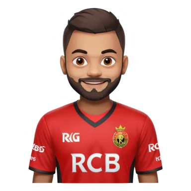 Virat kohli in RCB jersey sticker