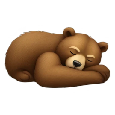 Lazy bear, sleeping bear sticker