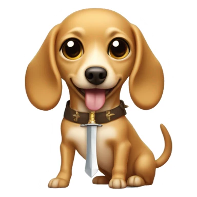 Chuwawa weenie dog with a sword is it’s mouth sticker