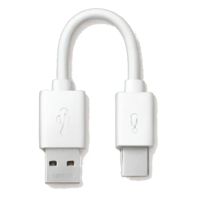 White usb cable sticker