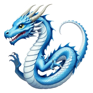 Blue and white dragon Haku from Spirited Away sticker