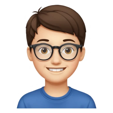 Glasses Wearing Teen sticker