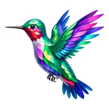 hummingbird with sparks sticker