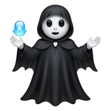 halloween ghost with black costumes  sticker