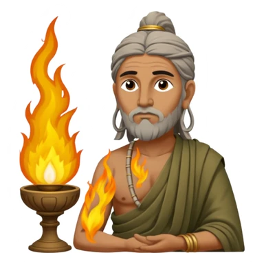 Calanus the Indian sage in 327 before a funeral pyre sticker