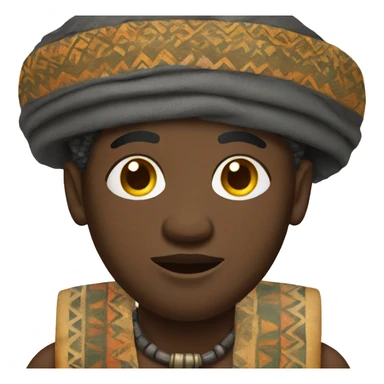 African man in cultural clothes sticker