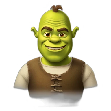 Shrek with a big head sticker