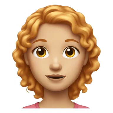 strawberry blonde haired girl with hazel eyes sticker