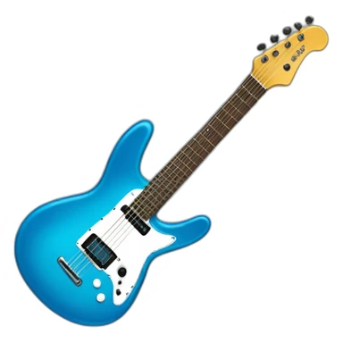 Blue bunny bowtie and guitar  sticker