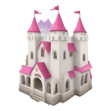 white castle with pink roofs sticker