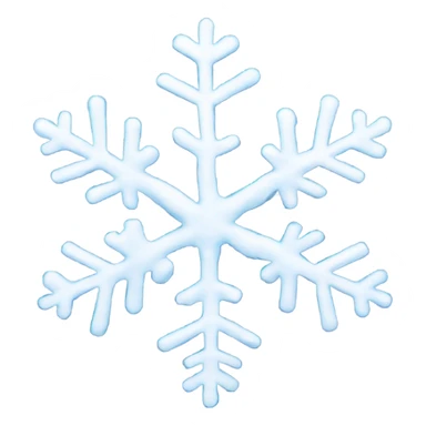 A Snowflake in the shape of a heart  sticker