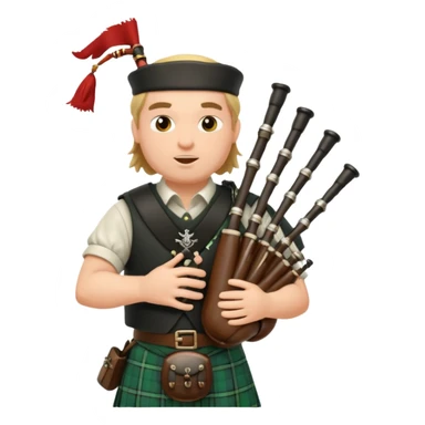 Warrior playing bagpipes chugging whiskey sticker