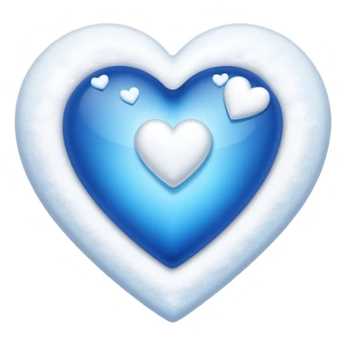 Corazón azul con copos de nieve  sticker