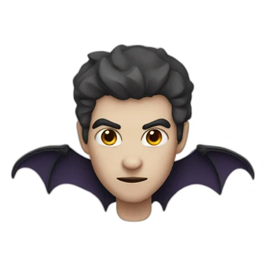 A vampire with bat ears sticker