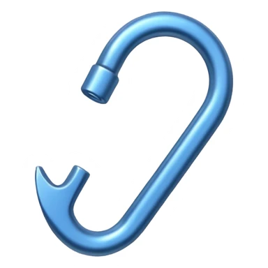 A blue hook in a circle sticker