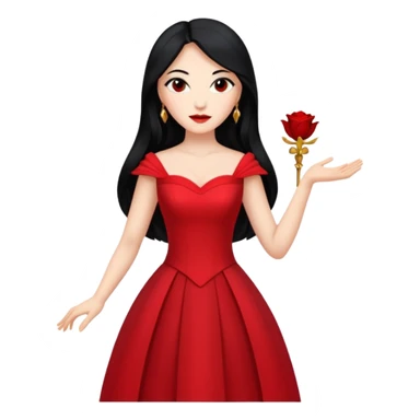woman opera singer with long hair and dress sticker