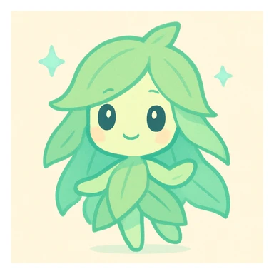 a fantasy style girl made of leaves, ethereal and magical sticker