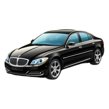 luxury car is driving on a scenic highway with beautiful landscape around sticker