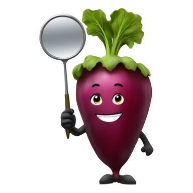 beetroot with mirror in hand sticker