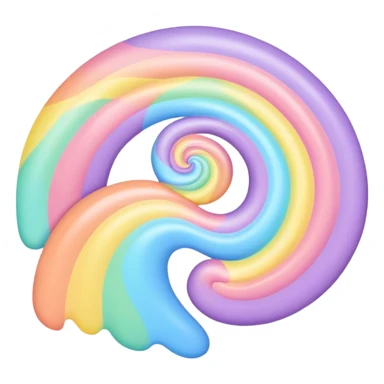 melted pastel swirly rainbow background  sticker
