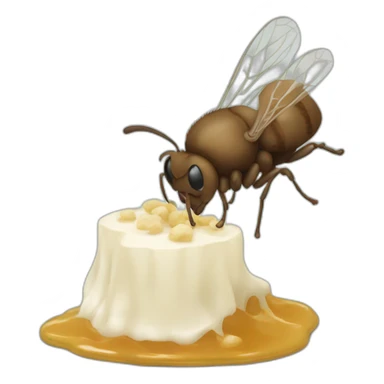 caca qui mange une mouche sticker