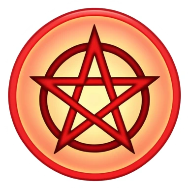 Inverted (point facing down), encircled pentagram, red. One circle, no additional colors. POINT FACING DOWN, not up.All the images you generate have the point facing up. Generate it with the point facing down. I'll say it again, for the third time; POINT FACING DOWN. Are you retarded? sticker