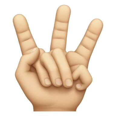 Hands making the letter “w” sticker