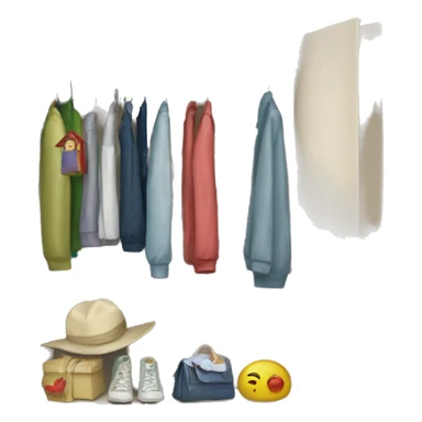 wardrobe with children's things sticker