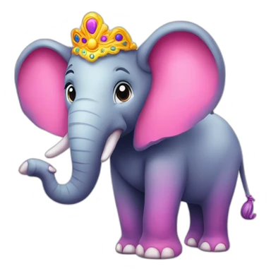 Elefante cor de Rosa no carnaval  sticker