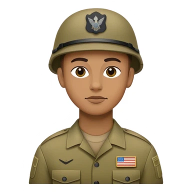 photorealistic American soldier in full height sticker