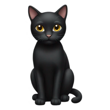 black cat working sticker