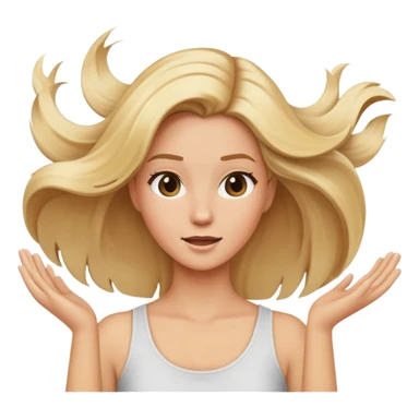 Hair flip blonde female sticker