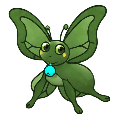 pink butterfly made of jewels sticker