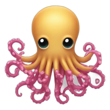 poulpe avec 8 tentacules sticker